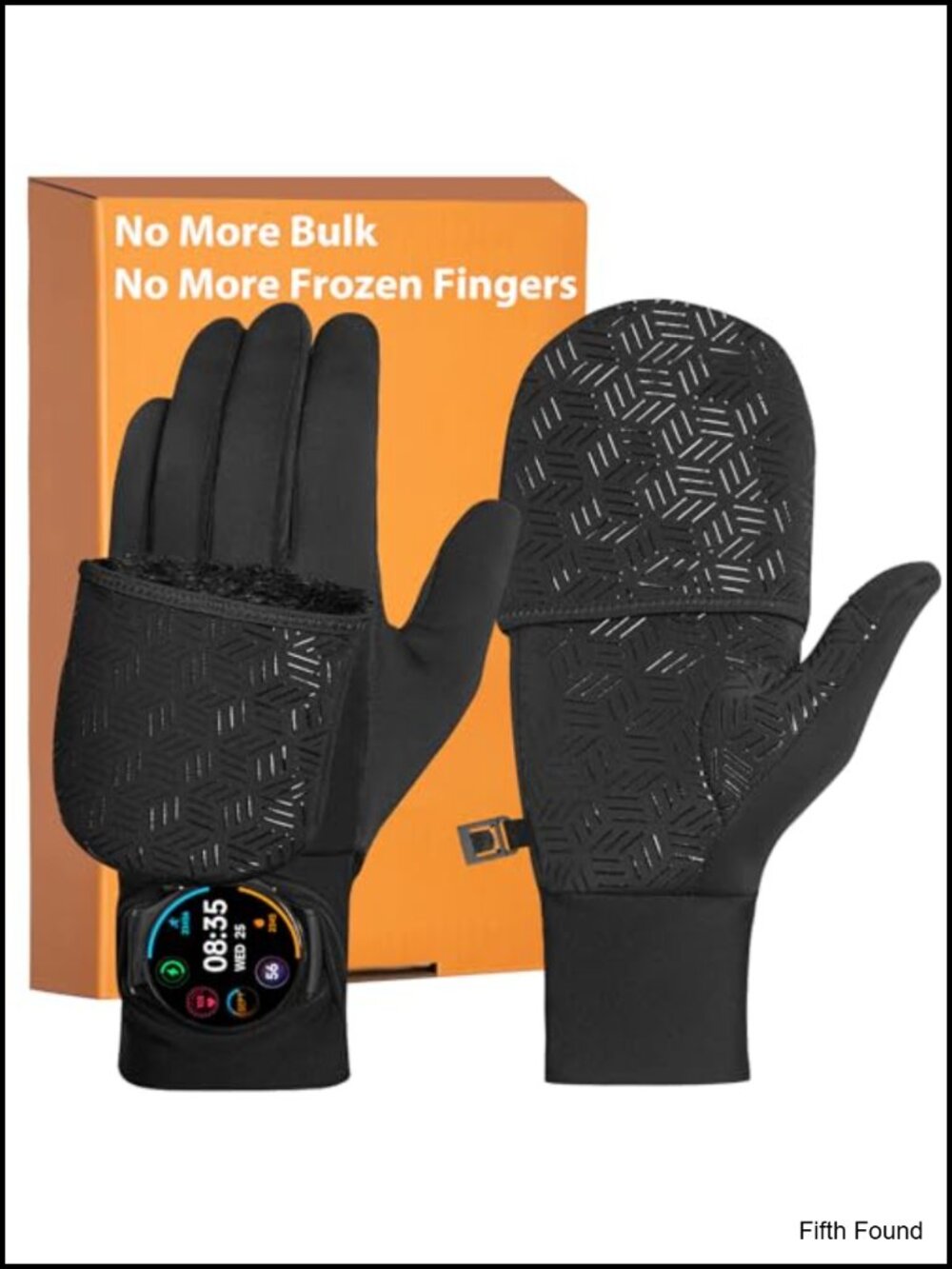 Convertible Running Gloves Winter Thermal Touchscreen Mittens